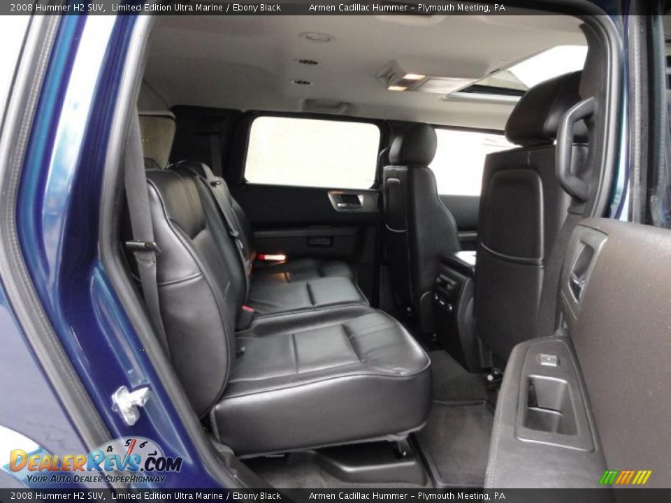Ebony Black Interior - 2008 Hummer H2 SUV Photo #24