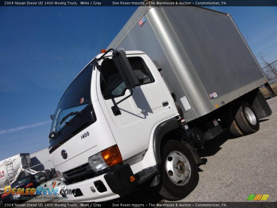 2004 Nissan Diesel UD 1400 Moving Truck White / Gray Photo #1