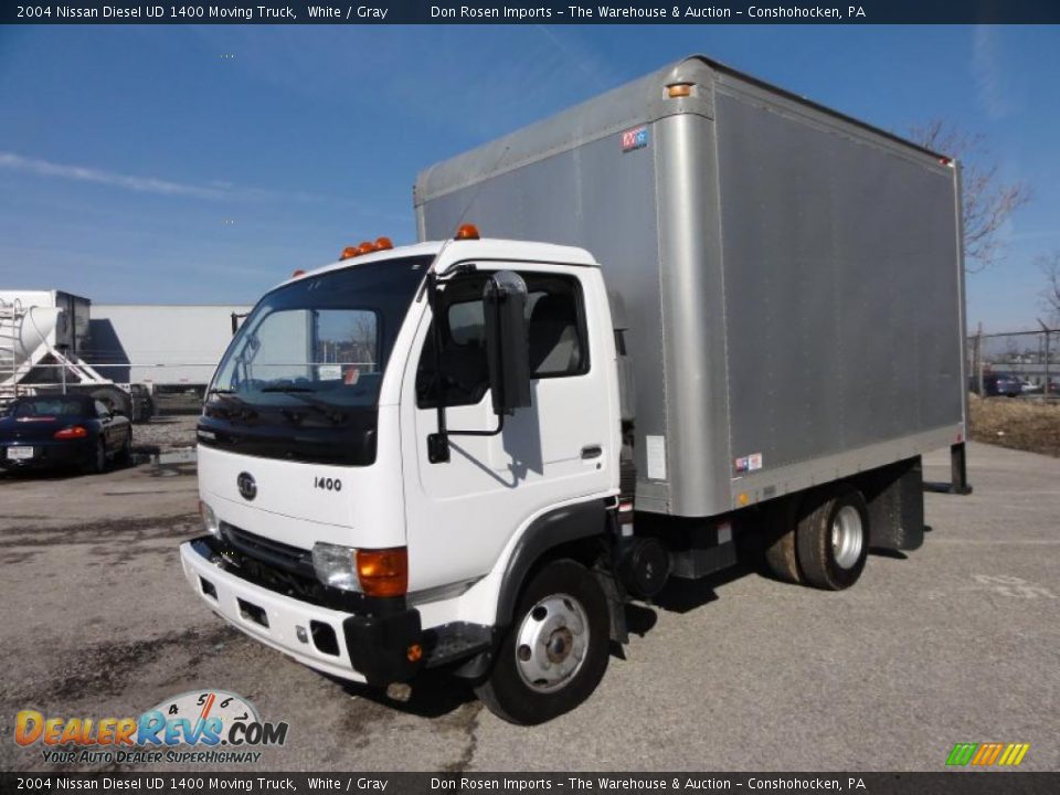 2004 Nissan Diesel UD 1400 Moving Truck White / Gray Photo #2