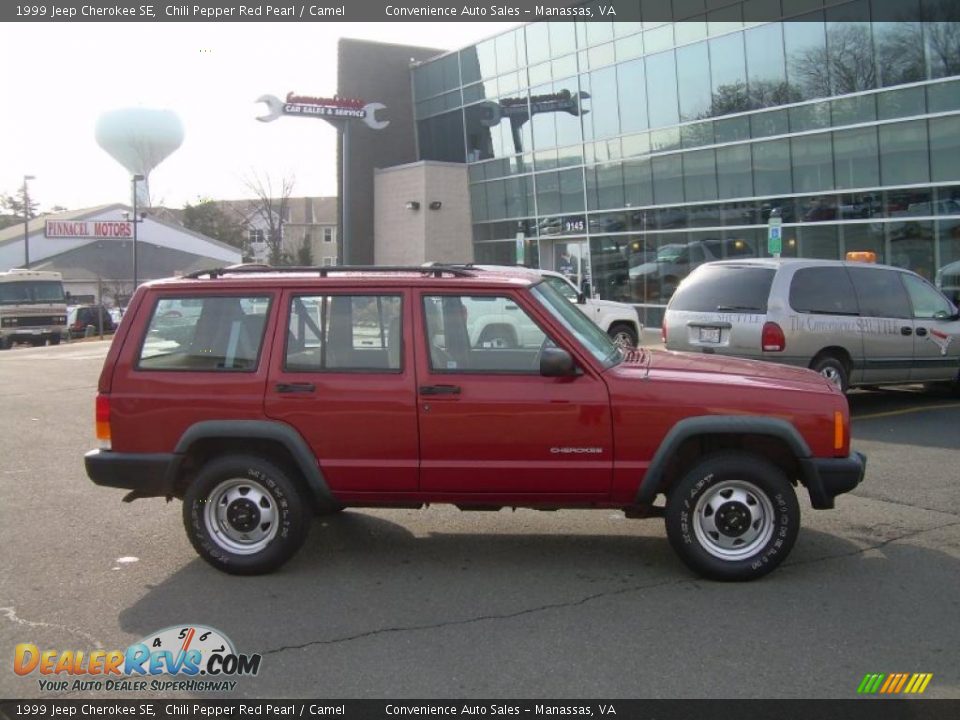 1999 Jeep Cherokee SE Chili Pepper Red Pearl / Camel Photo #1