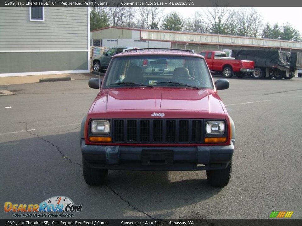 1999 Jeep Cherokee SE Chili Pepper Red Pearl / Camel Photo #3