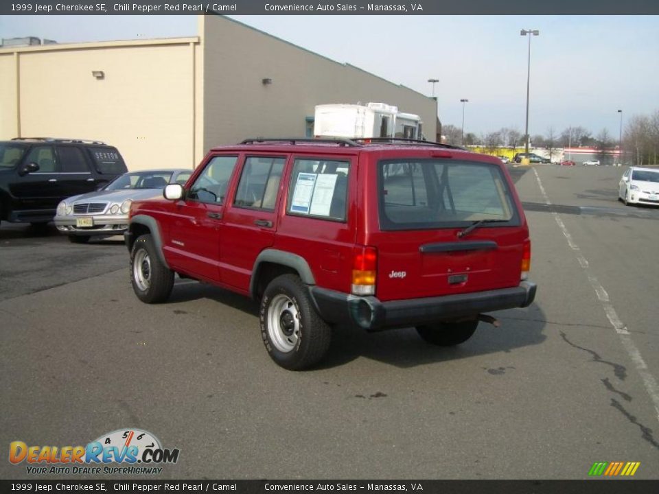1999 Jeep Cherokee SE Chili Pepper Red Pearl / Camel Photo #6