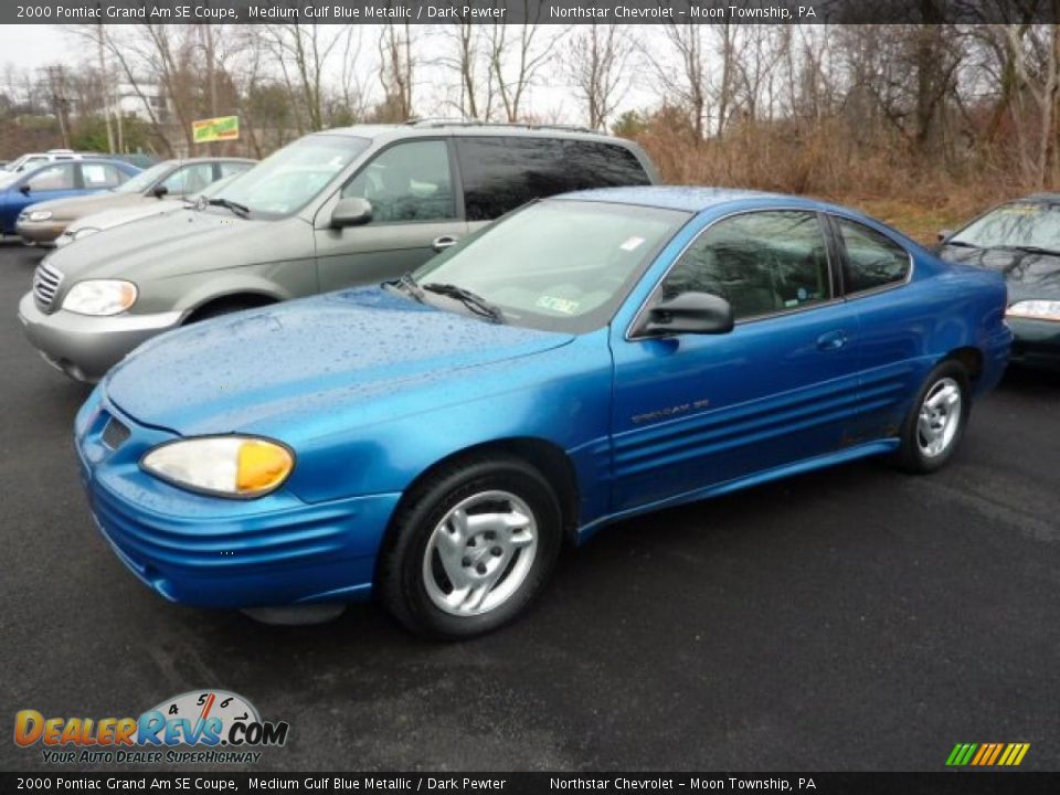 Medium Gulf Blue Metallic 2000 Pontiac Grand Am SE Coupe Photo #3