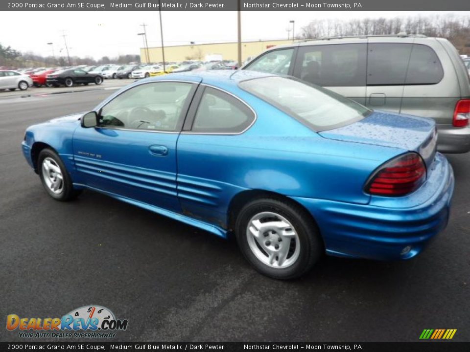 Medium Gulf Blue Metallic 2000 Pontiac Grand Am SE Coupe Photo #4