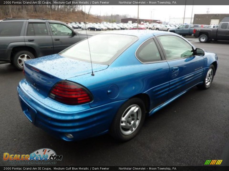 Medium Gulf Blue Metallic 2000 Pontiac Grand Am SE Coupe Photo #5