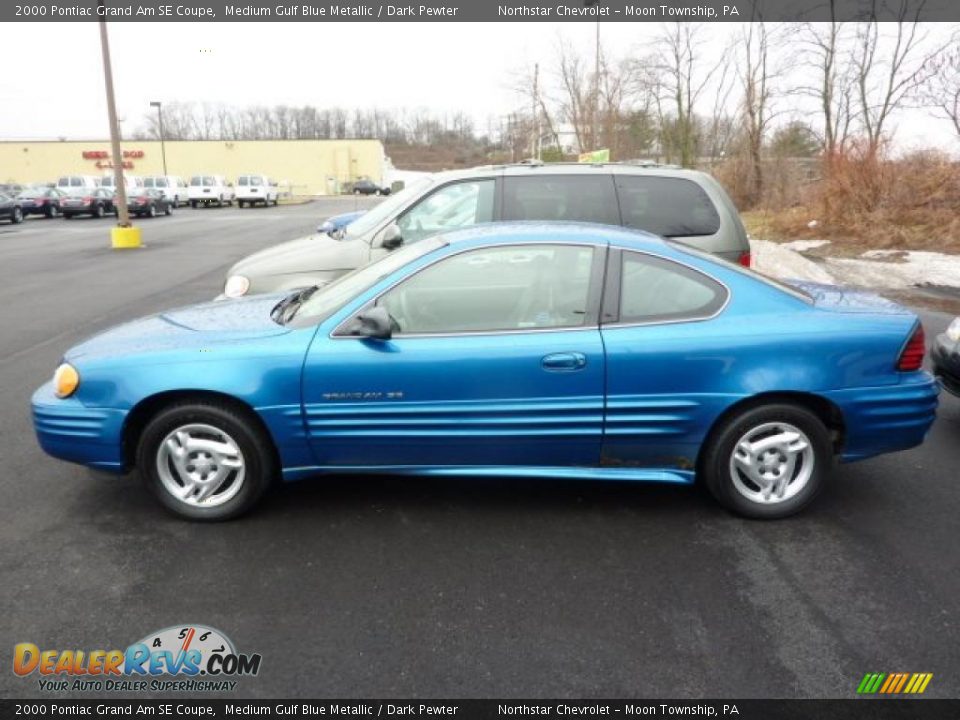 Medium Gulf Blue Metallic 2000 Pontiac Grand Am SE Coupe Photo #6