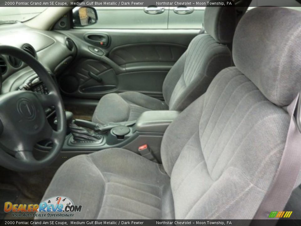 Dark Pewter Interior - 2000 Pontiac Grand Am SE Coupe Photo #7