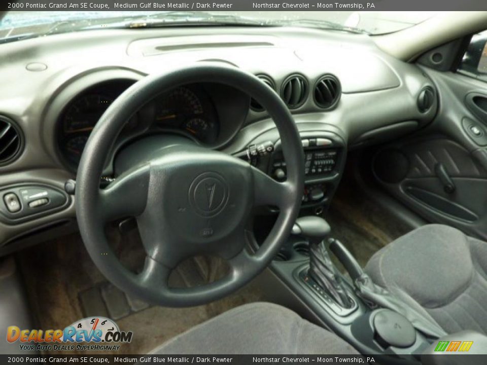 Dark Pewter Interior - 2000 Pontiac Grand Am SE Coupe Photo #8