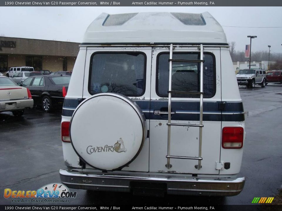 1990 Chevrolet Chevy Van G20 Passenger Conversion White / Blue Photo #5