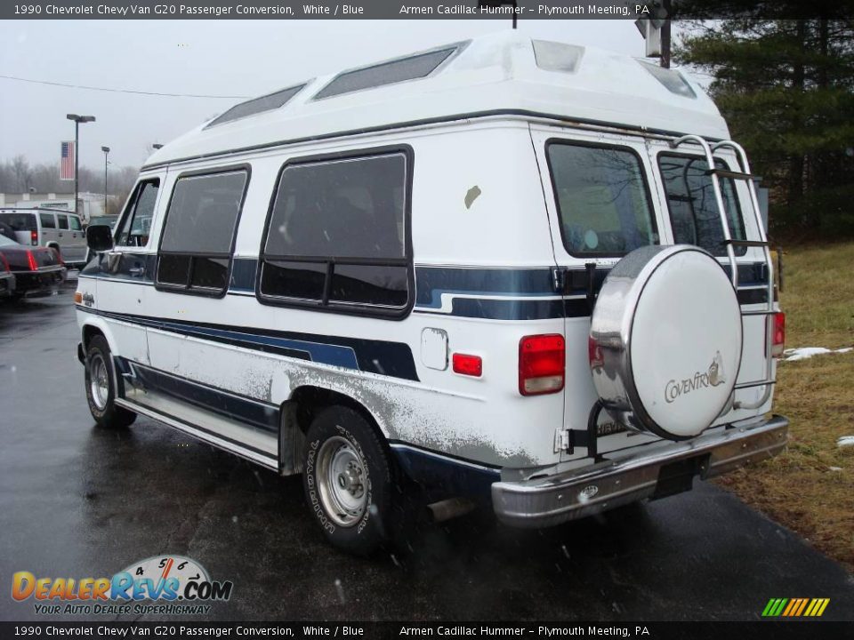 1990 Chevrolet Chevy Van G20 Passenger Conversion White / Blue Photo #6