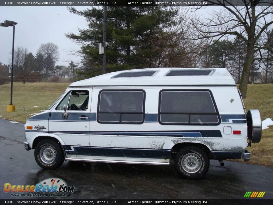 1990 Chevrolet Chevy Van G20 Passenger Conversion White / Blue Photo #7