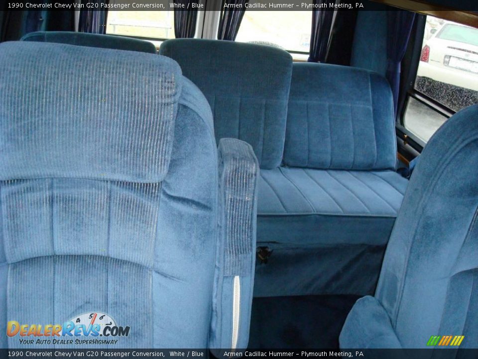 1990 Chevrolet Chevy Van G20 Passenger Conversion White / Blue Photo #18