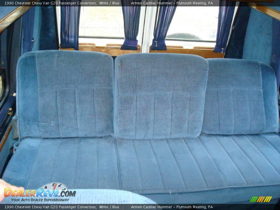 1990 Chevrolet Chevy Van G20 Passenger Conversion White / Blue Photo #20