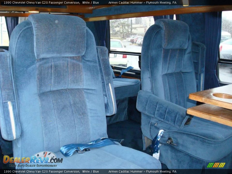 1990 Chevrolet Chevy Van G20 Passenger Conversion White / Blue Photo #21