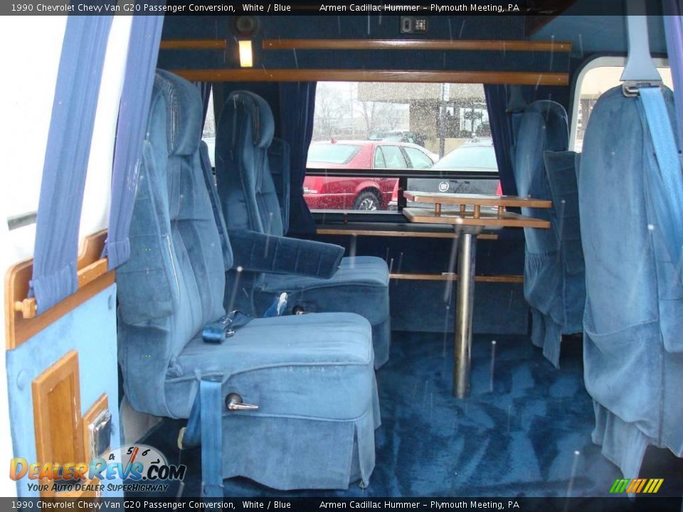 1990 Chevrolet Chevy Van G20 Passenger Conversion White / Blue Photo #22