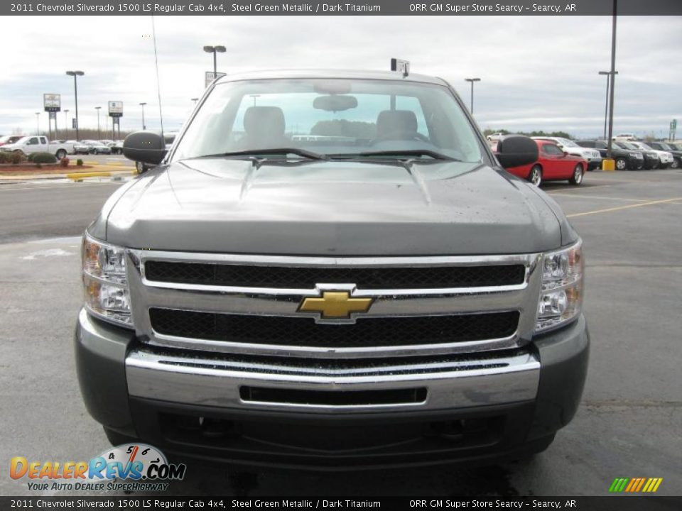 2011 Chevrolet Silverado 1500 LS Regular Cab 4x4 Steel Green Metallic / Dark Titanium Photo #2