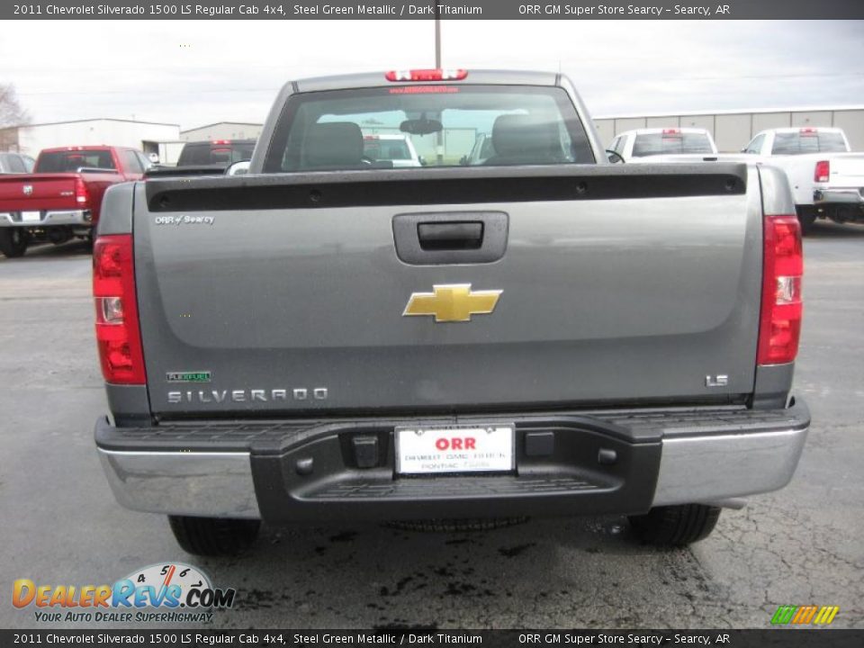 2011 Chevrolet Silverado 1500 LS Regular Cab 4x4 Steel Green Metallic / Dark Titanium Photo #6