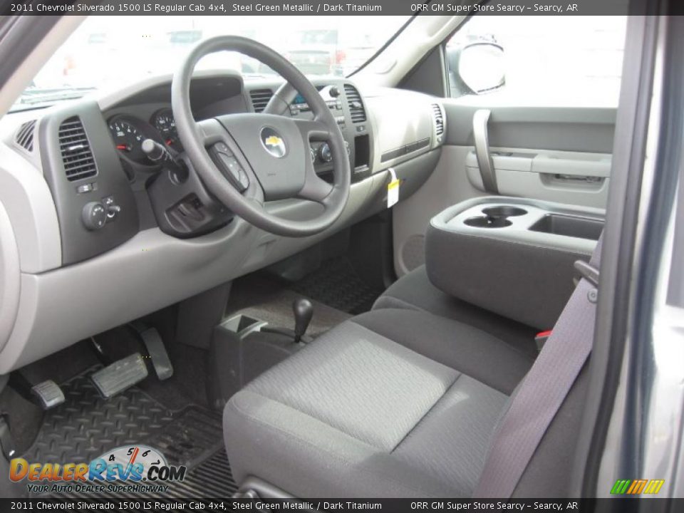 2011 Chevrolet Silverado 1500 LS Regular Cab 4x4 Steel Green Metallic / Dark Titanium Photo #9