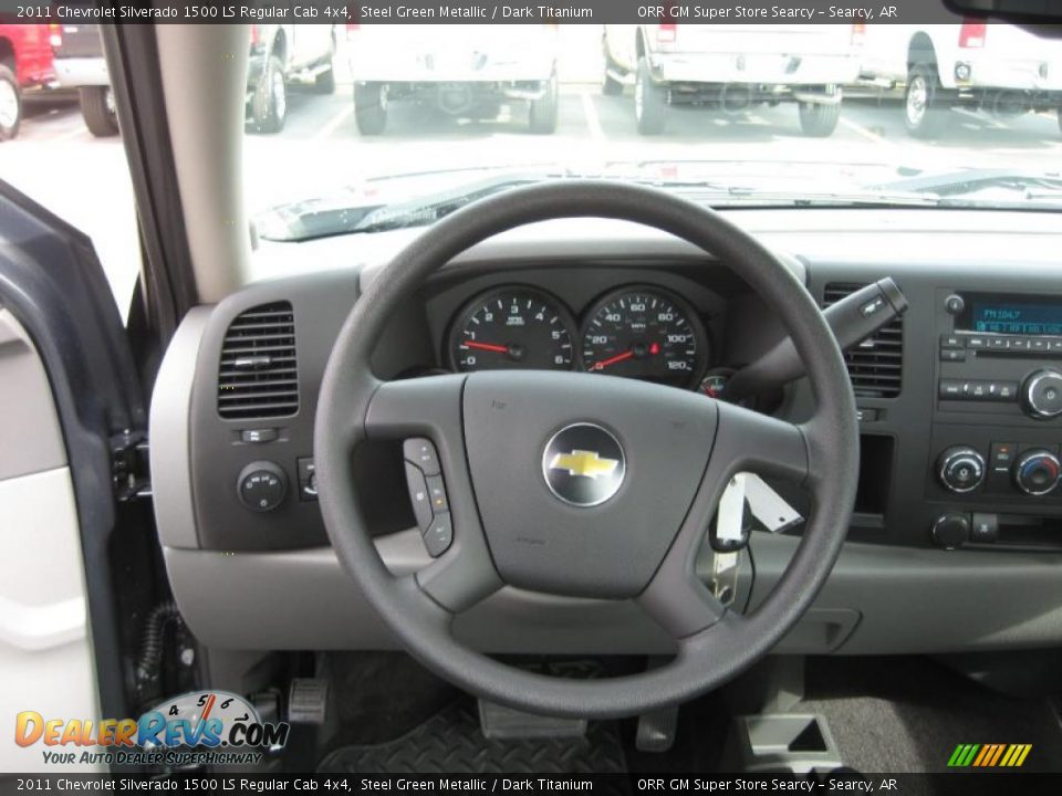 2011 Chevrolet Silverado 1500 LS Regular Cab 4x4 Steel Green Metallic / Dark Titanium Photo #12