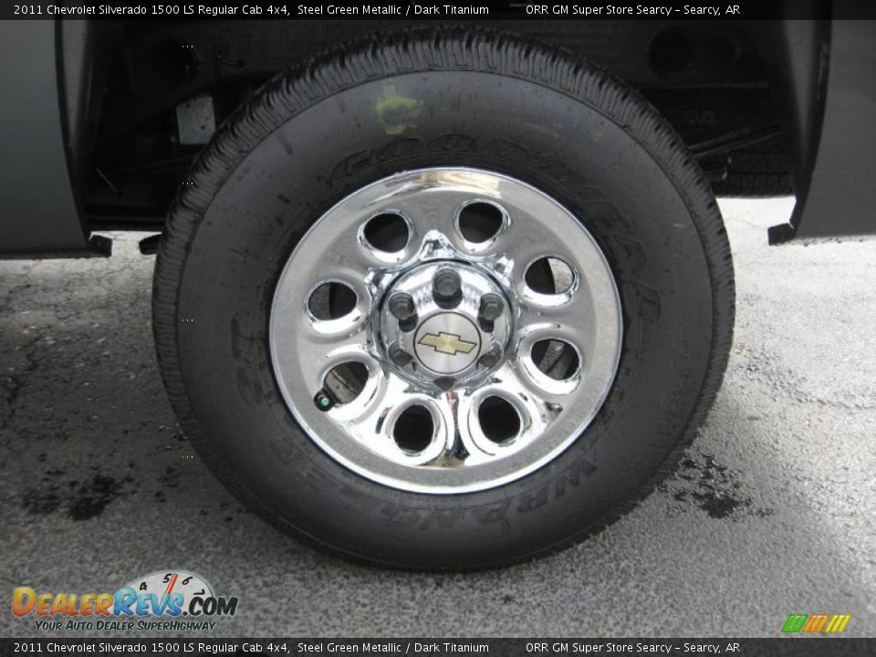 2011 Chevrolet Silverado 1500 LS Regular Cab 4x4 Steel Green Metallic / Dark Titanium Photo #15