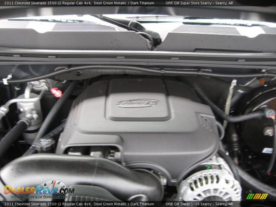 2011 Chevrolet Silverado 1500 LS Regular Cab 4x4 Steel Green Metallic / Dark Titanium Photo #17