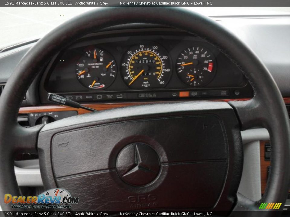 1991 Mercedes-Benz S Class 300 SEL Arctic White / Grey Photo #10