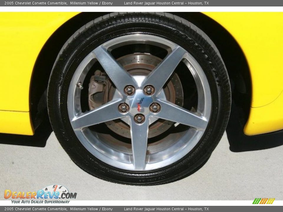2005 Chevrolet Corvette Convertible Millenium Yellow / Ebony Photo #35