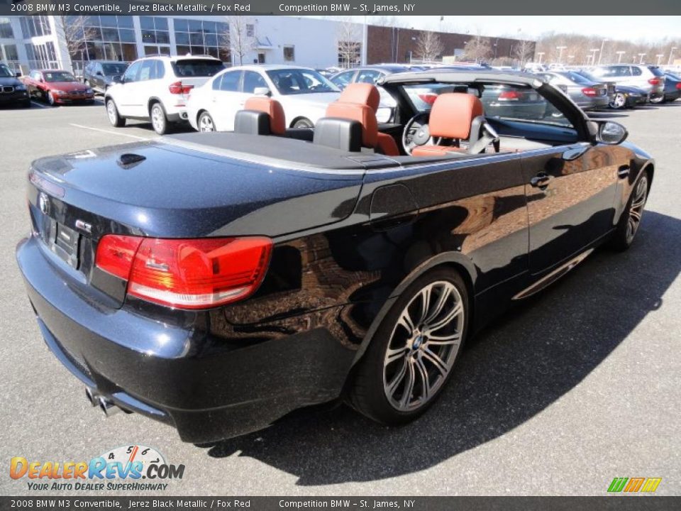 2008 BMW M3 Convertible Jerez Black Metallic / Fox Red Photo #7