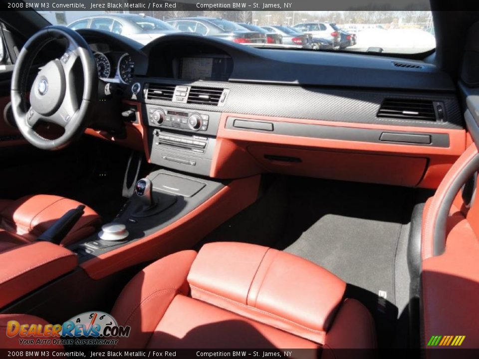 2008 BMW M3 Convertible Jerez Black Metallic / Fox Red Photo #13