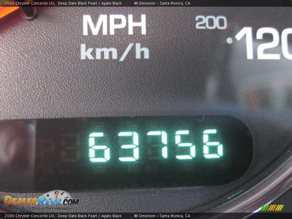 2000 Chrysler Concorde LXi Deep Slate Black Pearl / Agate Black Photo #10