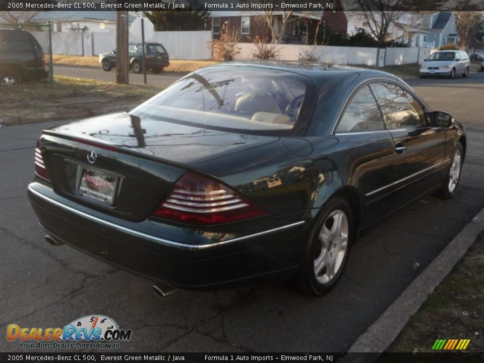 2005 Mercedes-Benz CL 500 Everest Green Metallic / Java Photo #21