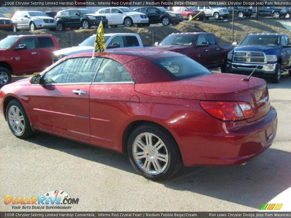 Inferno Red Crystal Pearl 2008 Chrysler Sebring Limited Hardtop Convertible Photo #3