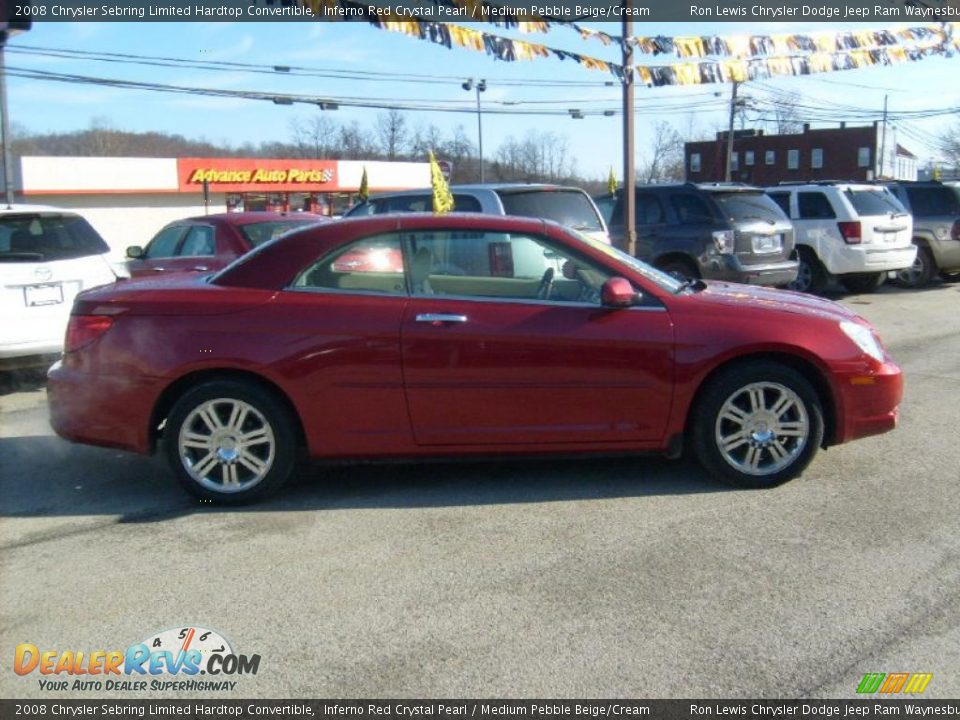 Inferno Red Crystal Pearl 2008 Chrysler Sebring Limited Hardtop Convertible Photo #6