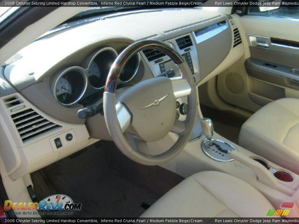 Medium Pebble Beige/Cream Interior - 2008 Chrysler Sebring Limited Hardtop Convertible Photo #11