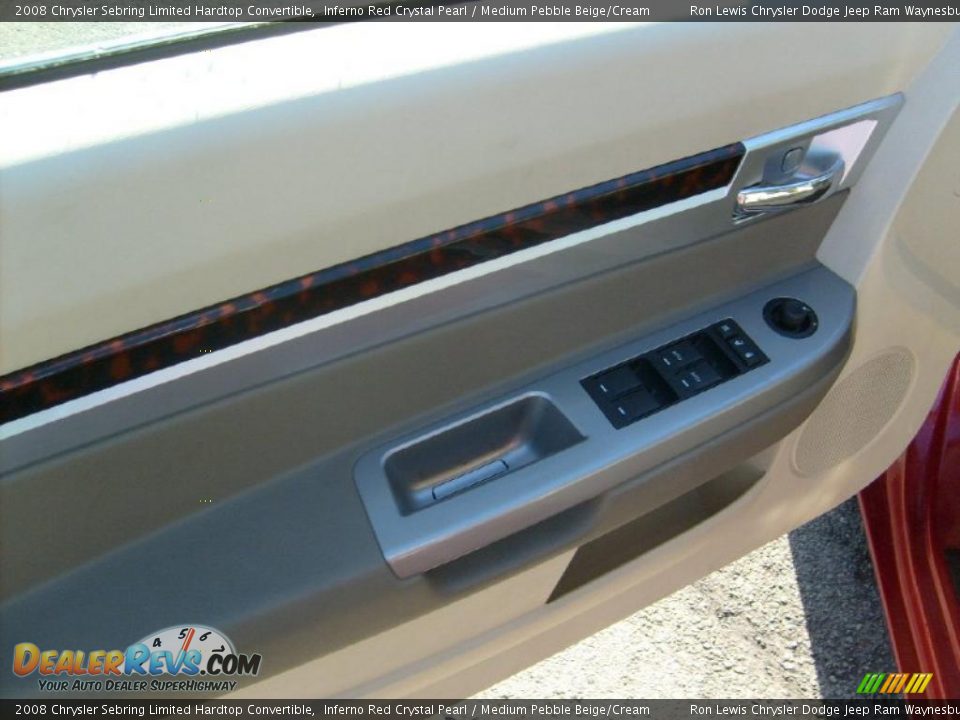 2008 Chrysler Sebring Limited Hardtop Convertible Inferno Red Crystal Pearl / Medium Pebble Beige/Cream Photo #12