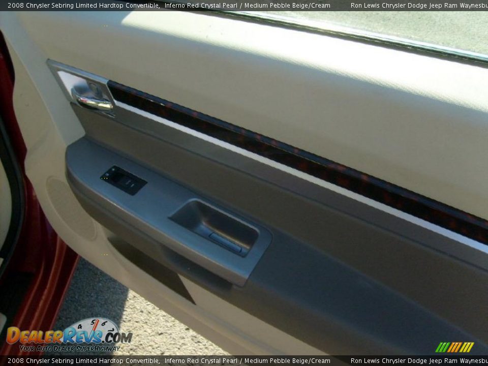 2008 Chrysler Sebring Limited Hardtop Convertible Inferno Red Crystal Pearl / Medium Pebble Beige/Cream Photo #18