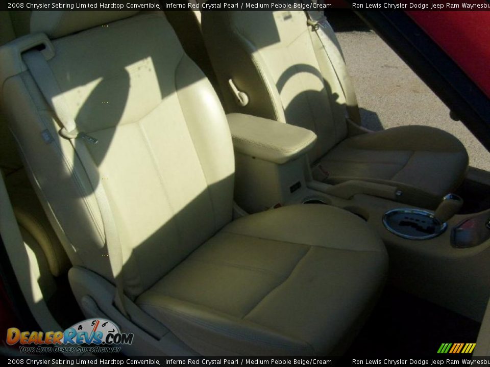 2008 Chrysler Sebring Limited Hardtop Convertible Inferno Red Crystal Pearl / Medium Pebble Beige/Cream Photo #19