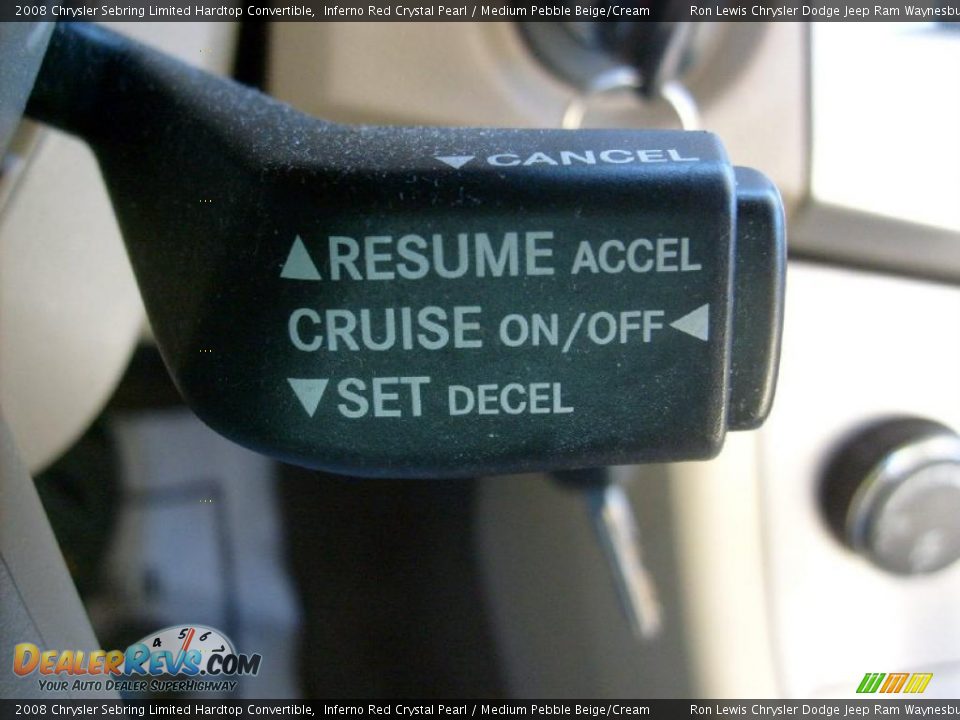 2008 Chrysler Sebring Limited Hardtop Convertible Inferno Red Crystal Pearl / Medium Pebble Beige/Cream Photo #22