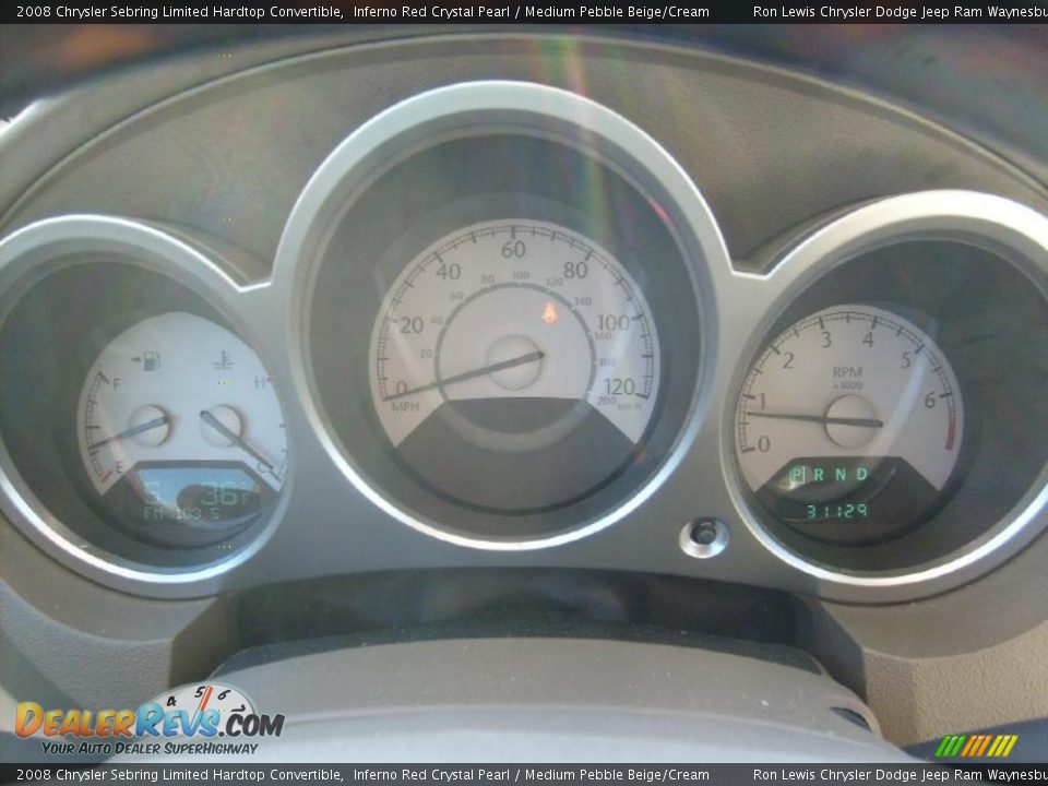 2008 Chrysler Sebring Limited Hardtop Convertible Inferno Red Crystal Pearl / Medium Pebble Beige/Cream Photo #23