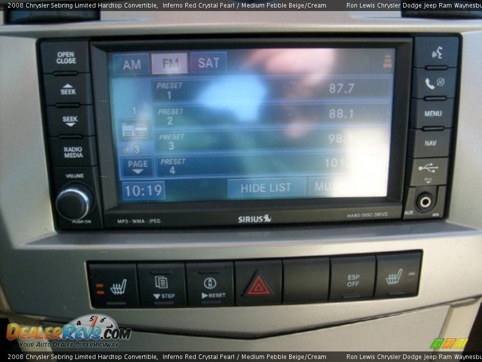 2008 Chrysler Sebring Limited Hardtop Convertible Inferno Red Crystal Pearl / Medium Pebble Beige/Cream Photo #24