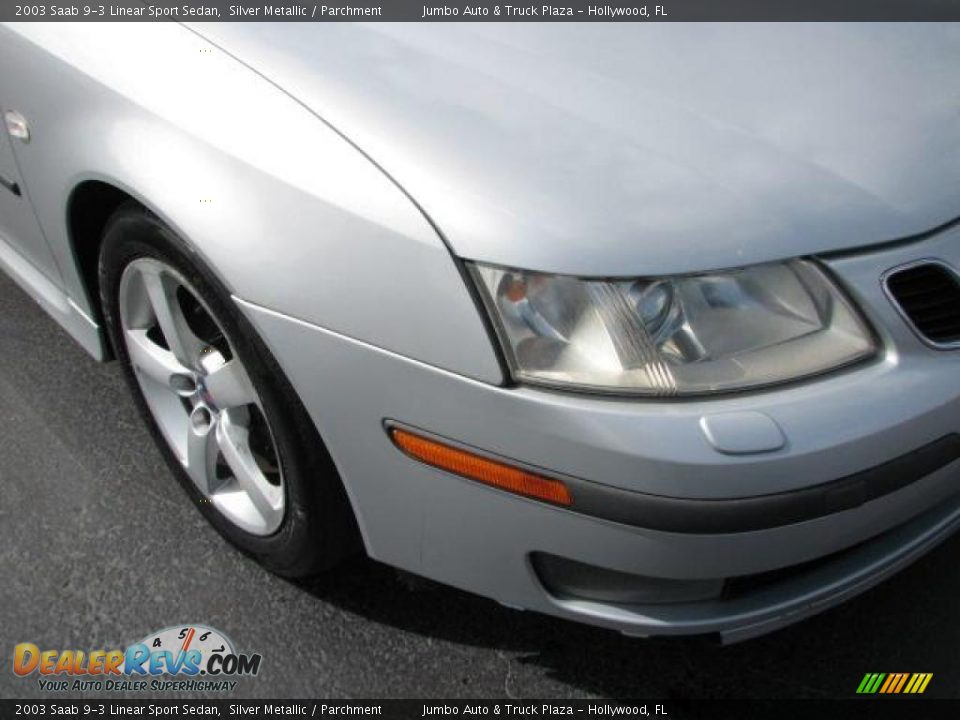 2003 Saab 9-3 Linear Sport Sedan Silver Metallic / Parchment Photo #2