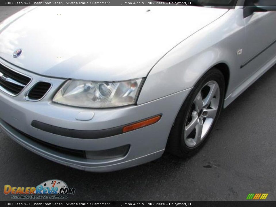 2003 Saab 9-3 Linear Sport Sedan Silver Metallic / Parchment Photo #4