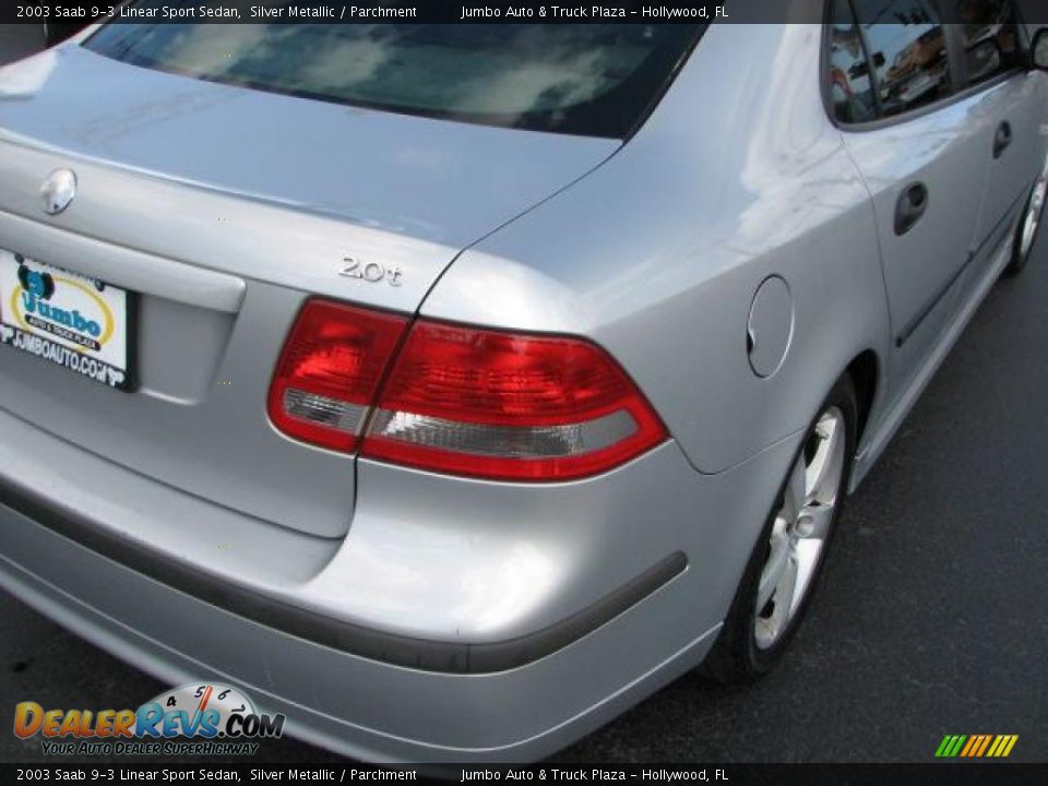 2003 Saab 9-3 Linear Sport Sedan Silver Metallic / Parchment Photo #10