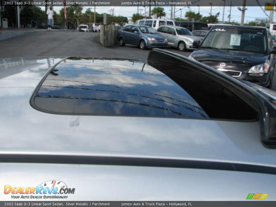 2003 Saab 9-3 Linear Sport Sedan Silver Metallic / Parchment Photo #13