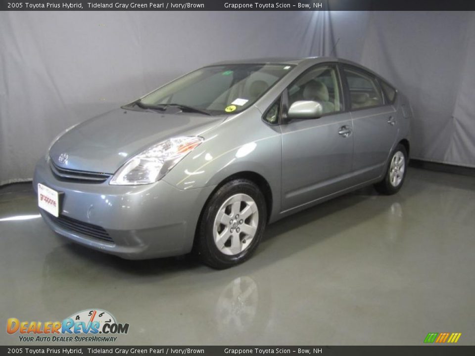 2005 Toyota Prius Hybrid Tideland Gray Green Pearl / Ivory/Brown Photo #1