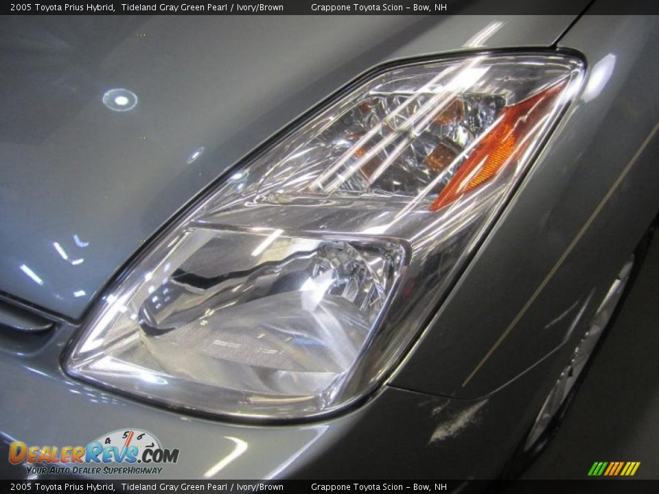 2005 Toyota Prius Hybrid Tideland Gray Green Pearl / Ivory/Brown Photo #4