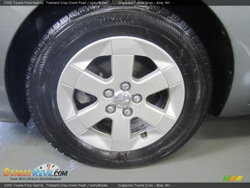 2005 Toyota Prius Hybrid Tideland Gray Green Pearl / Ivory/Brown Photo #6