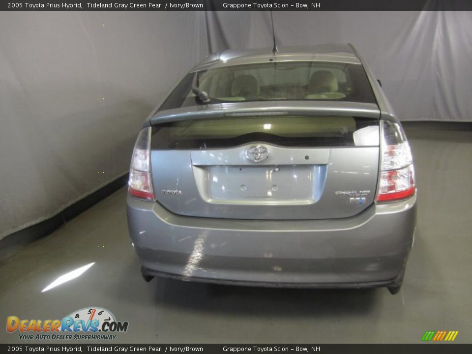 2005 Toyota Prius Hybrid Tideland Gray Green Pearl / Ivory/Brown Photo #10