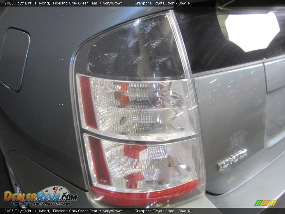 2005 Toyota Prius Hybrid Tideland Gray Green Pearl / Ivory/Brown Photo #13