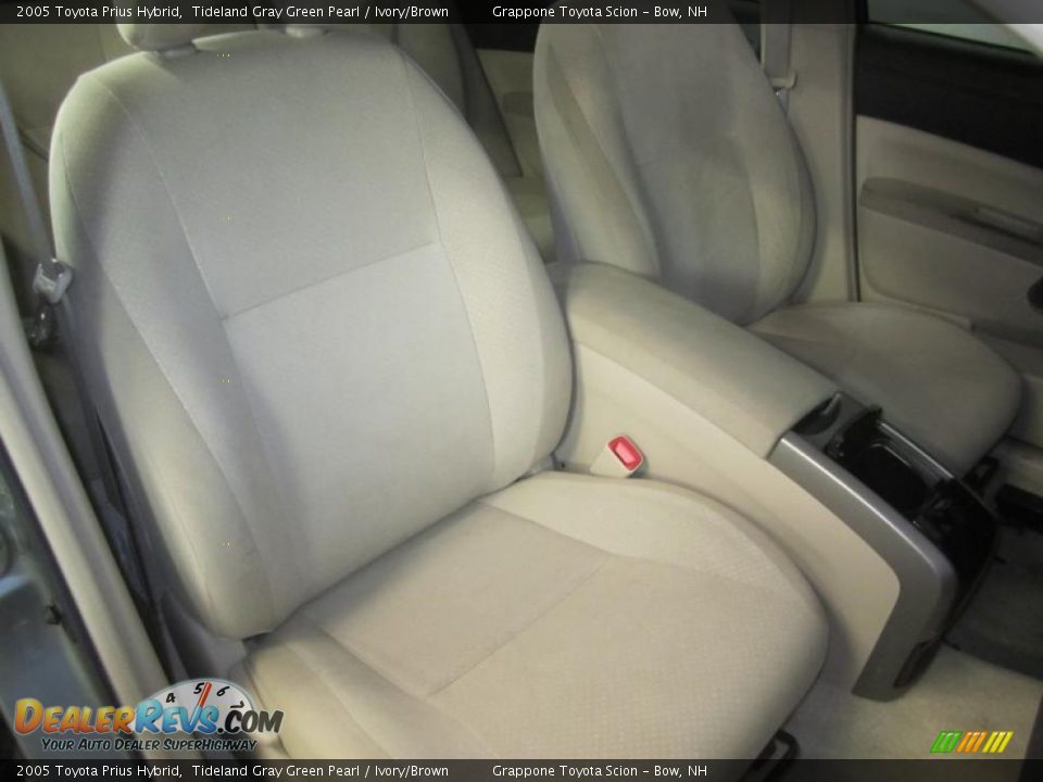 2005 Toyota Prius Hybrid Tideland Gray Green Pearl / Ivory/Brown Photo #20